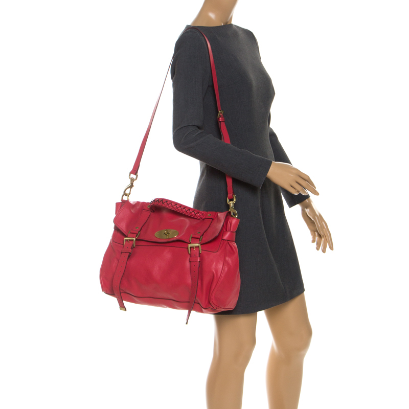 

Mulberry Red Leather Alexa Satchel