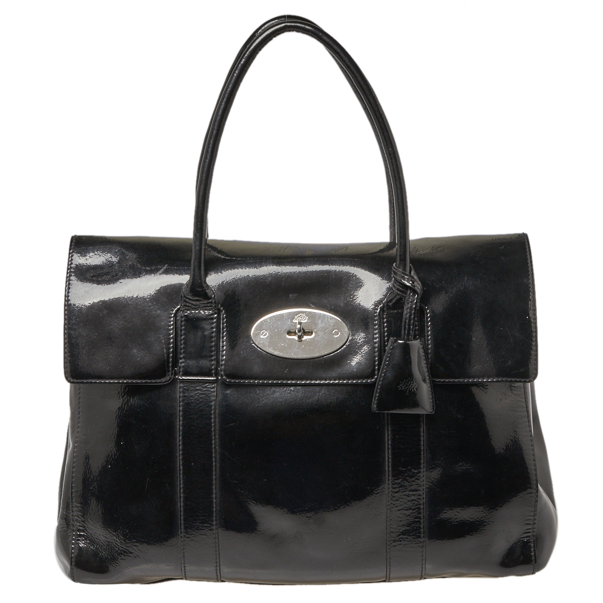 Mulberry Black Patent Leather Bayswater Satchel