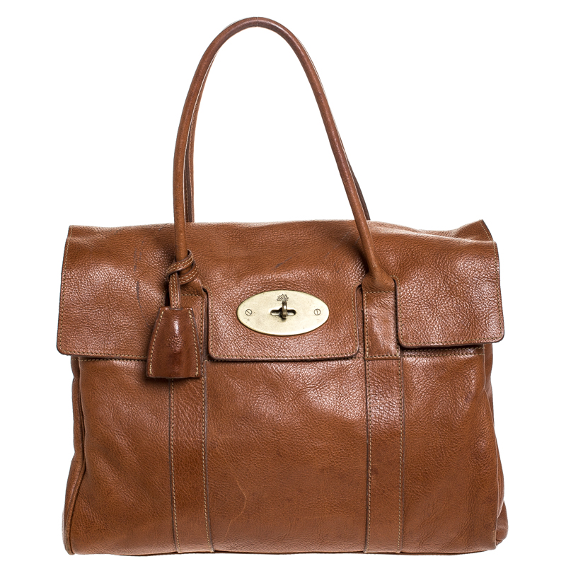 Pre Owned Mulberry Tan Leather Bayswater Satchel