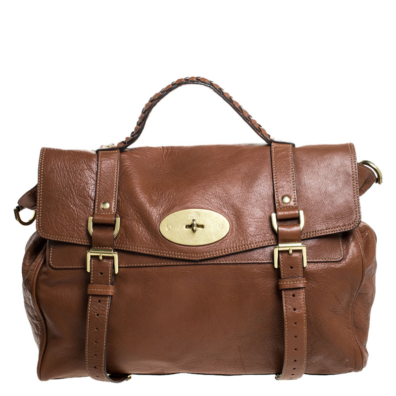 Pre Owned Mulberry Brown Leather Bayswater Satchel