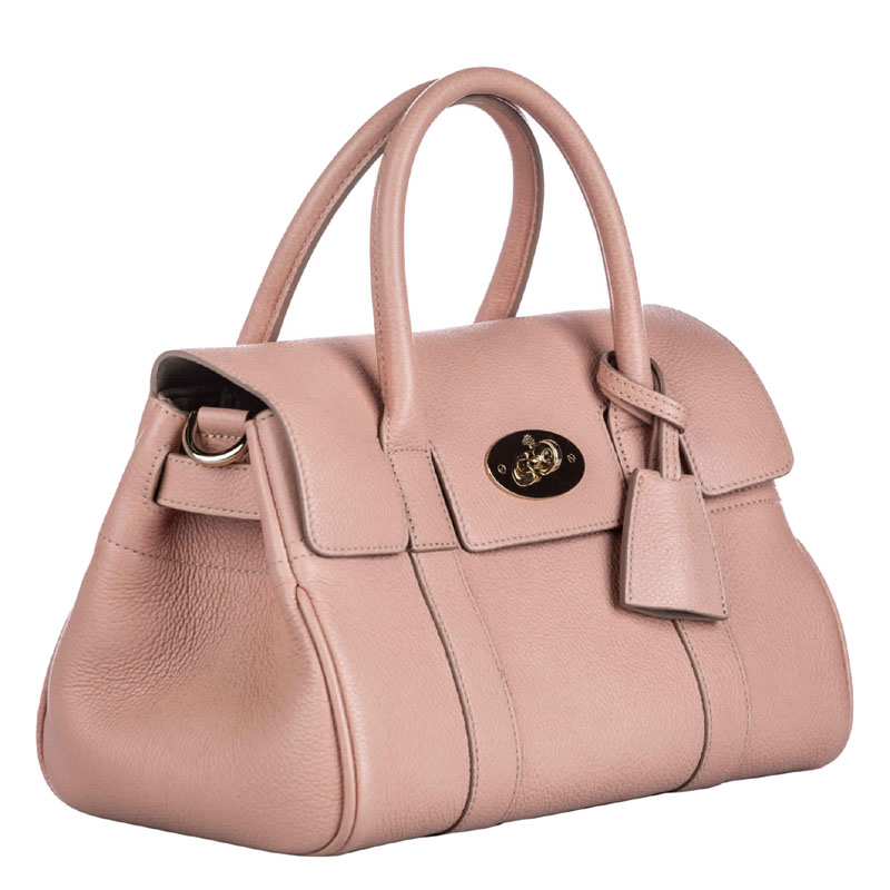 

Mulberry Pink Grain Leather  Bayswater Top Handle Bag