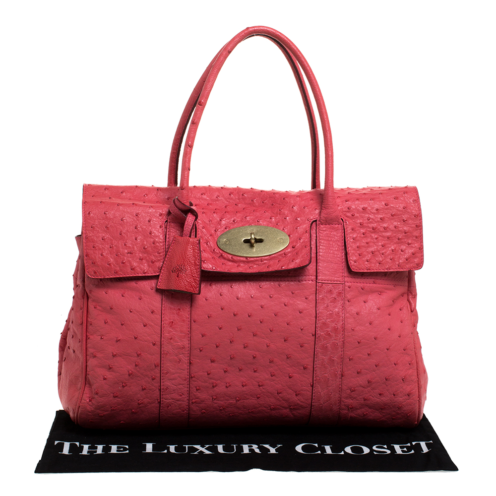 Mulberry Pink Ostrich Bayswater Satchel Mulberry TLC