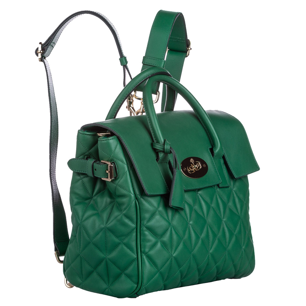 

Mulberry Green Quilted Leather Cara Delevigne Backpack