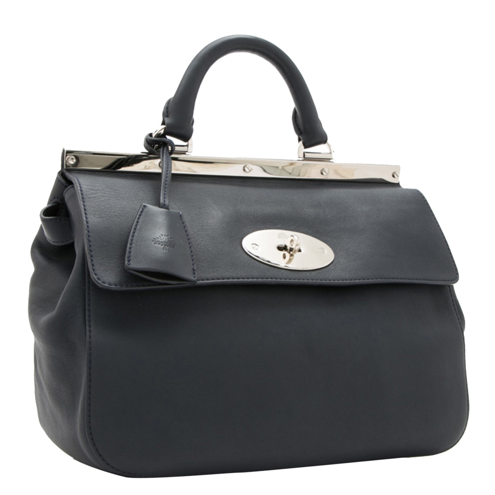 

Mulberry Blue Leather Small Suffolk Satchel Bag