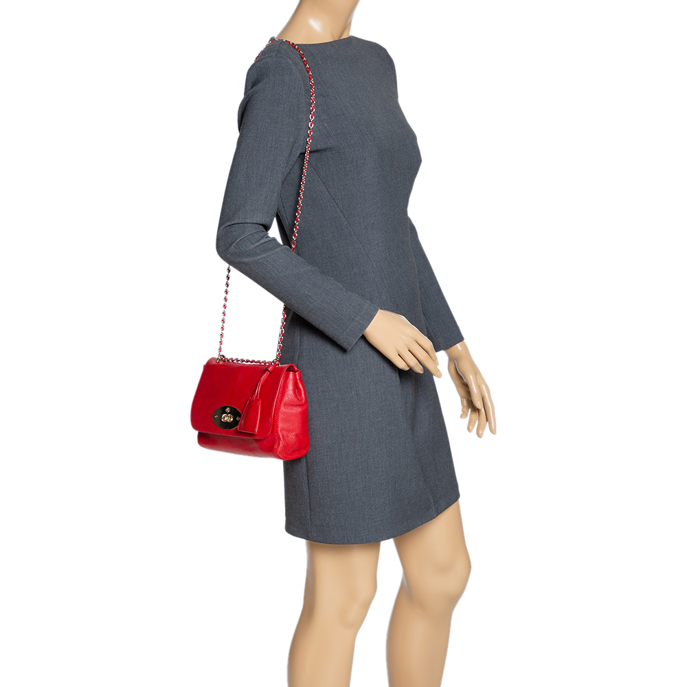 

Mulberry Red Leather Lily Shoulder Bag