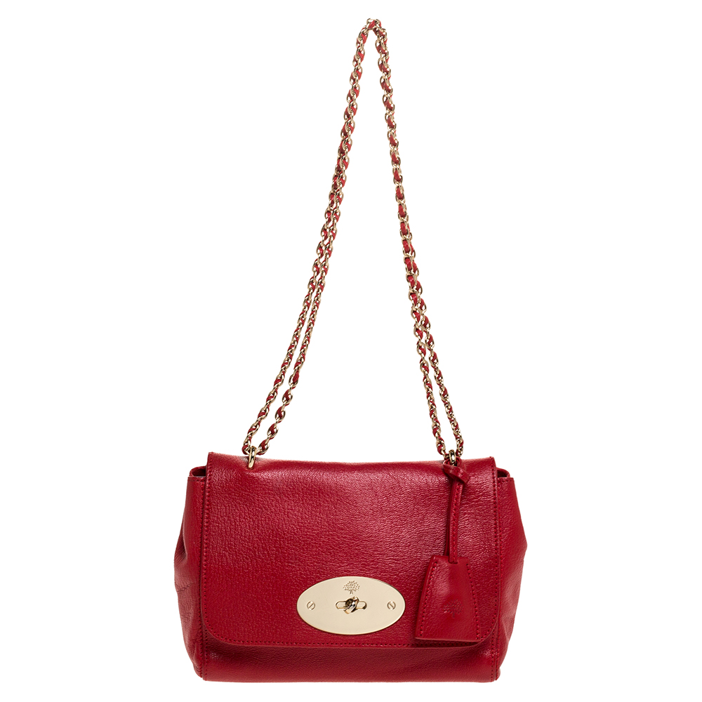 mulberry bag red leather