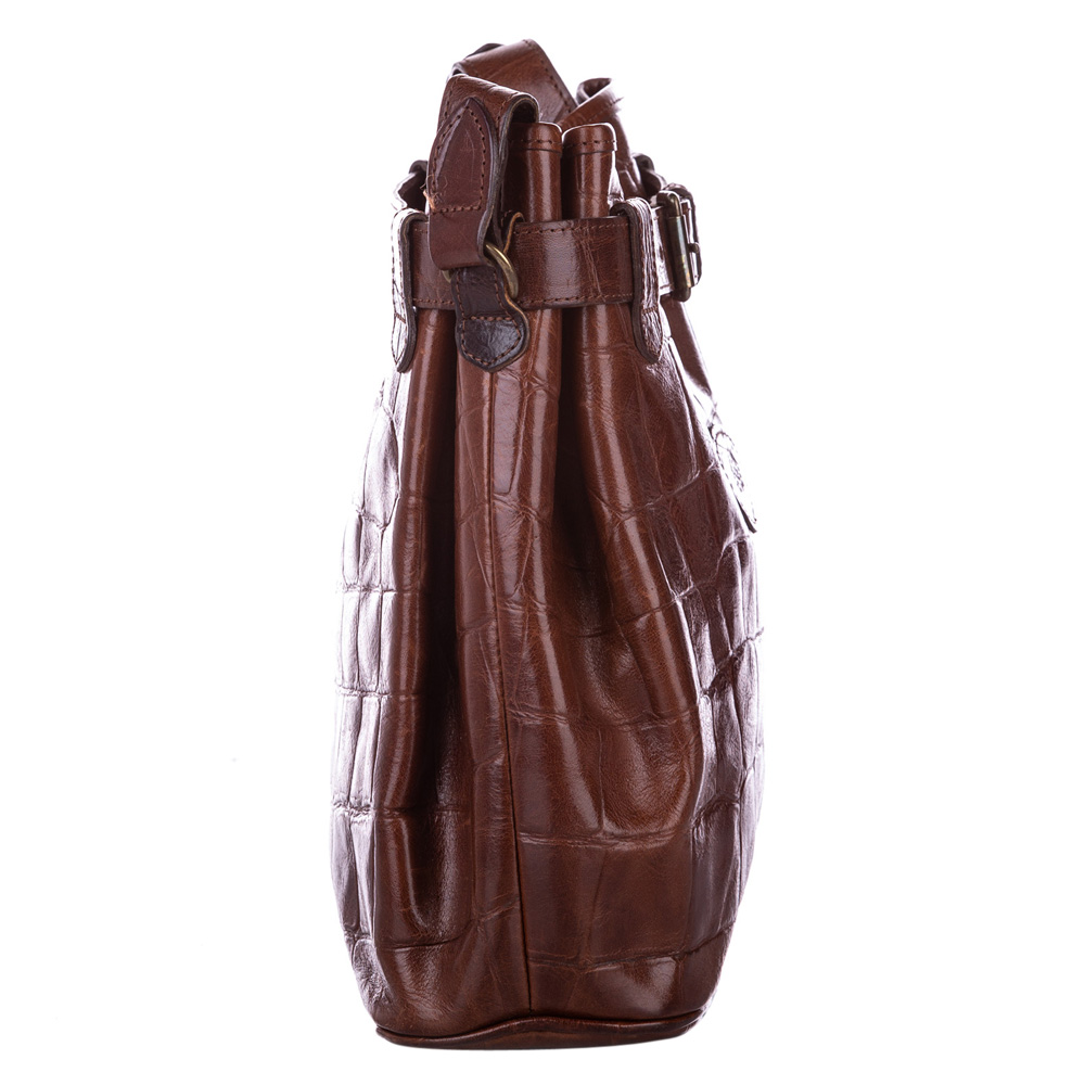 

Mulberry Brown Croc Embossed Shoulder Bags
