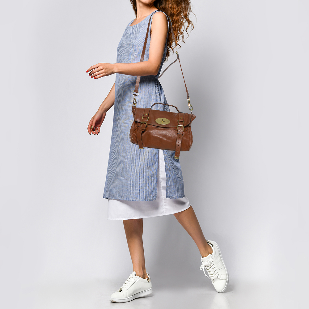 

Mulberry Brown Leather Alexa Satchel