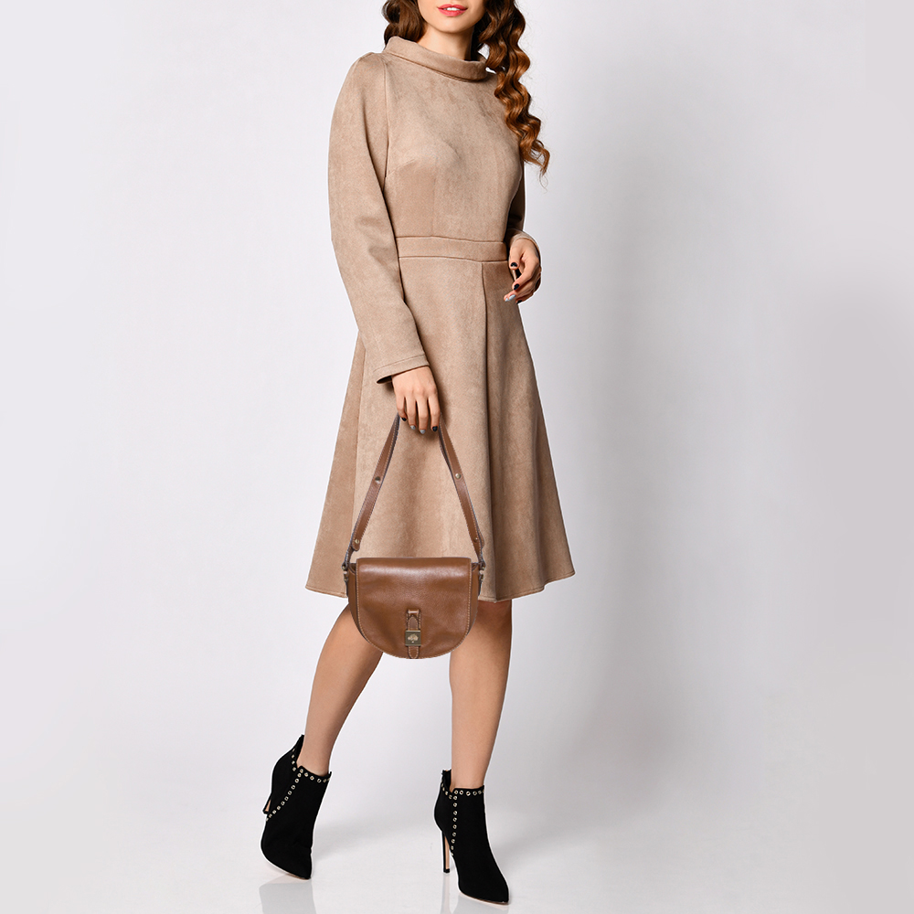

Mulberry Brown Leather Flap Shoulder Bag
