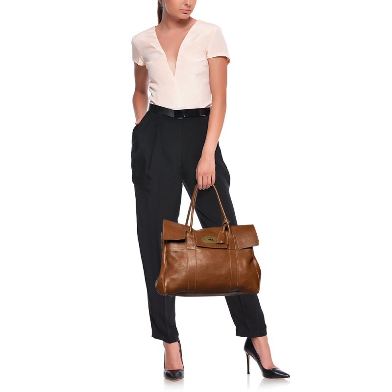 

Mulberry Brown Leather Bayswater Satchel