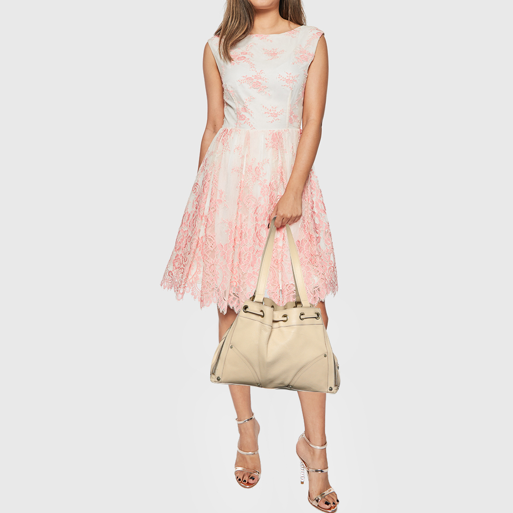 

Mulberry Beige Leather Drawstring Shoulder Bag