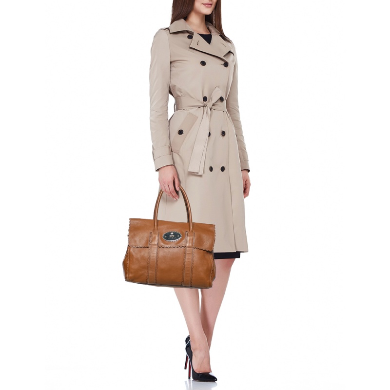 

Mulberry Brown Leather Cookie Bayswater Satchel