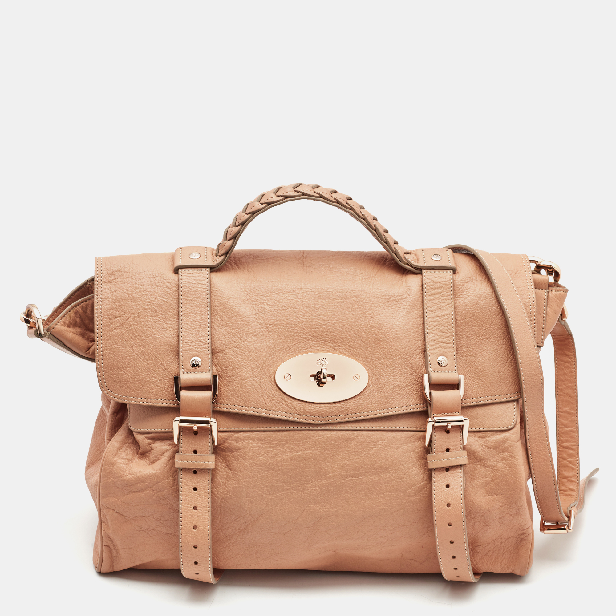 Mulberry Alexa Leather Bag in peach-pink, HealthdesignShops