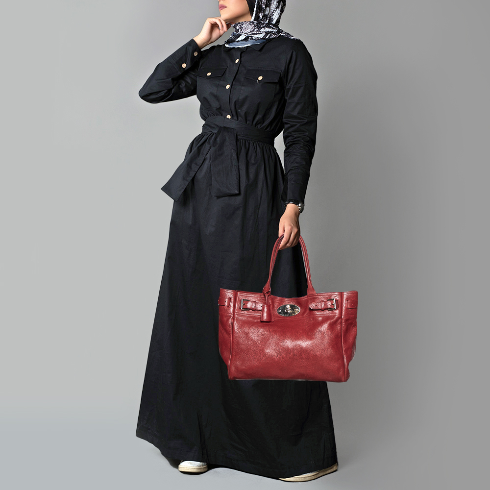 

Mulberry Red Leather Bayswater Tote