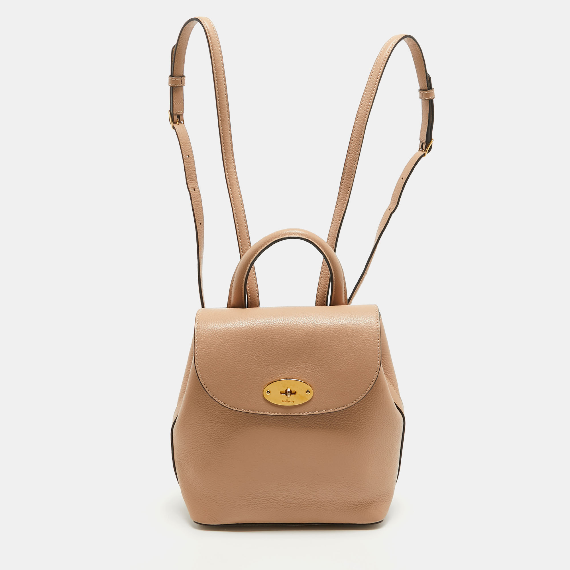 Pre-owned Mulberry Beige Leather Mini Bayswater Backpack