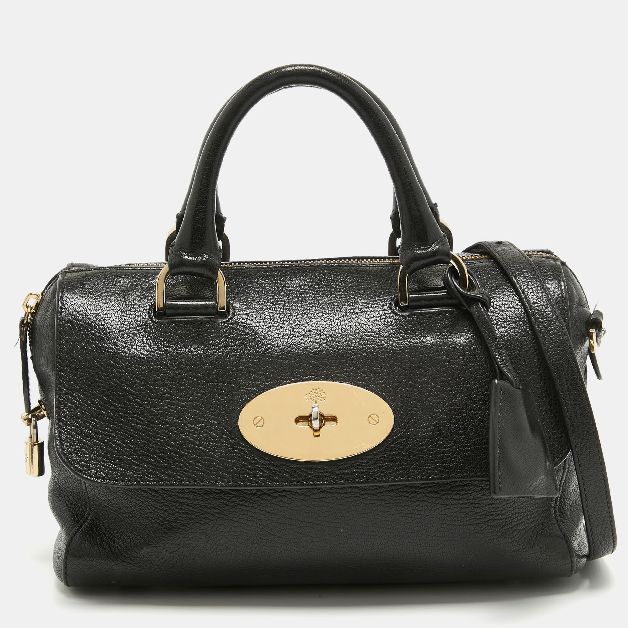 Pre-owned Mulberry Black Leather Del Rey Bag