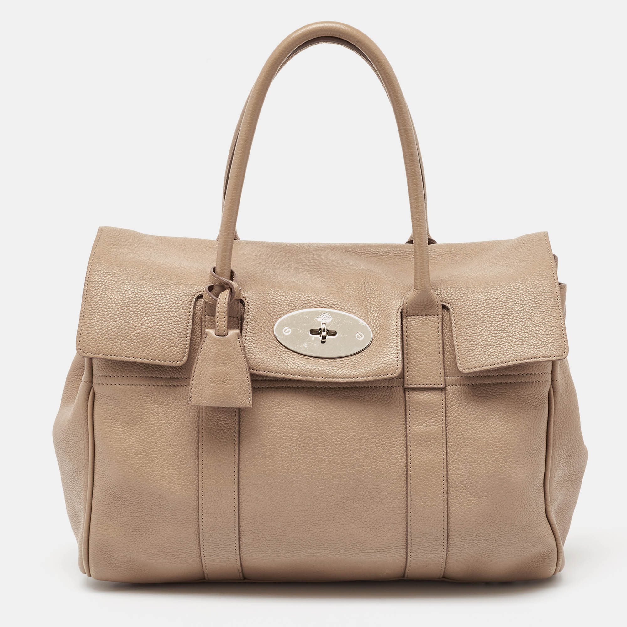 Pre-owned Mulberry Beige Leather Bayswater Satchel