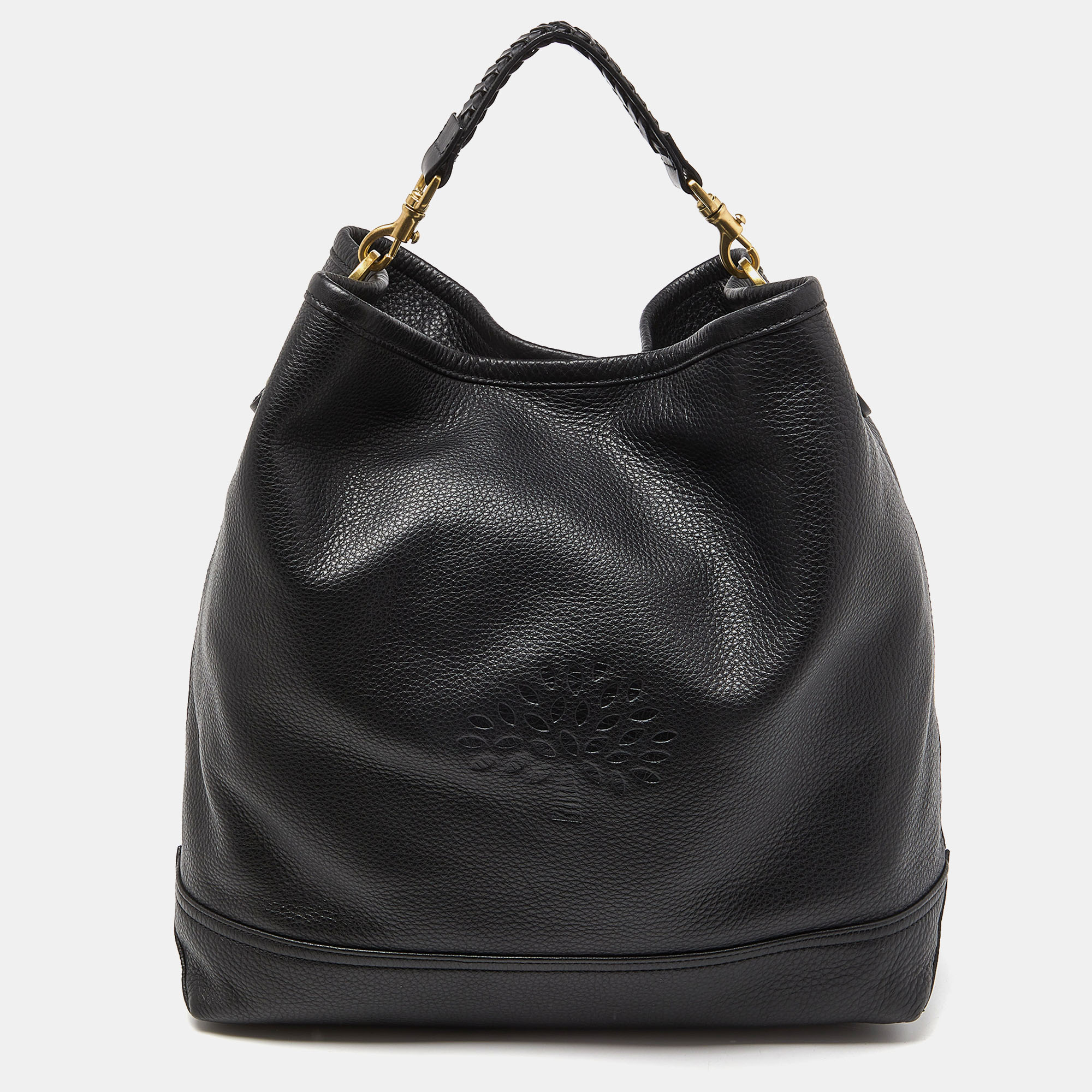 

Mulberry Black Leather Effie Flap Hobo