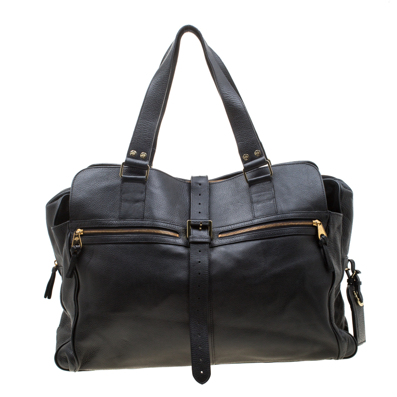 Mulberry Black Leather Travel Bag