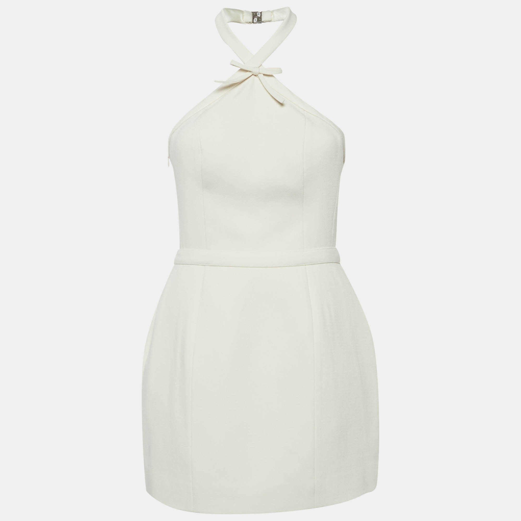 

Nana Jacqueline Cream Crepe Halter Neck Dress M