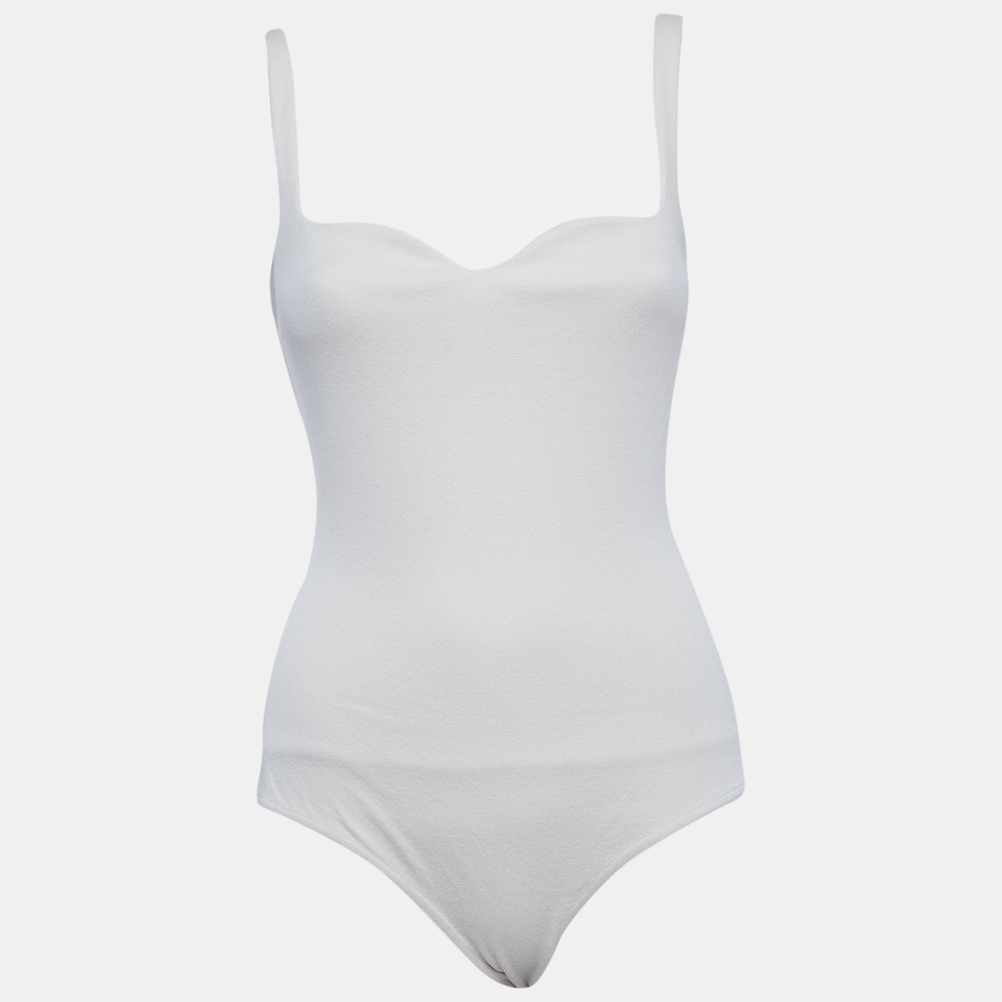 

Nanushka Cream Jersey Sleeveless Lilou Bodysuit XS