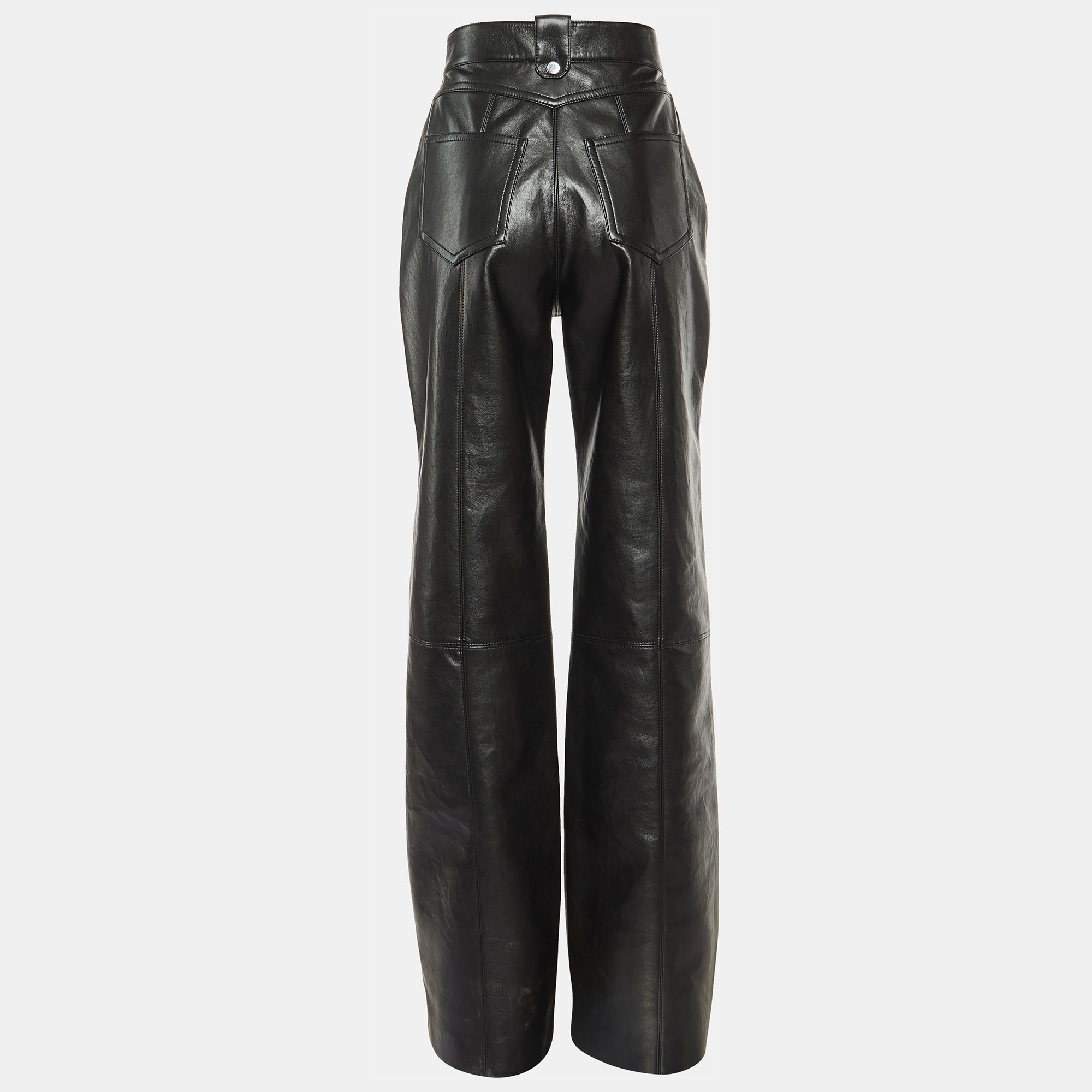 

Nanushka Black Faux Leather Zelda High Waist Trousers
