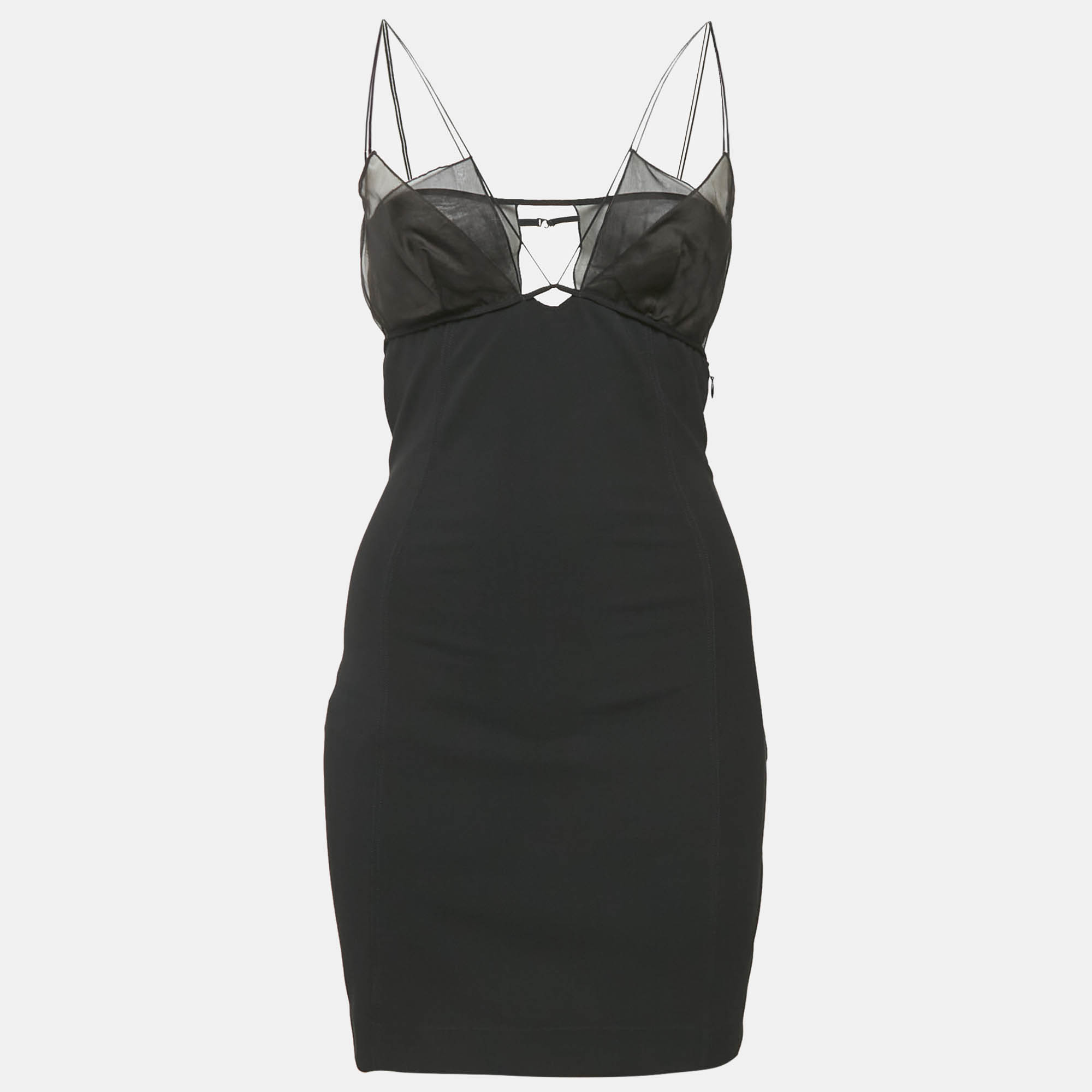 

Nensi Dojaka Black Crepe Sleeveless Mini Dress S