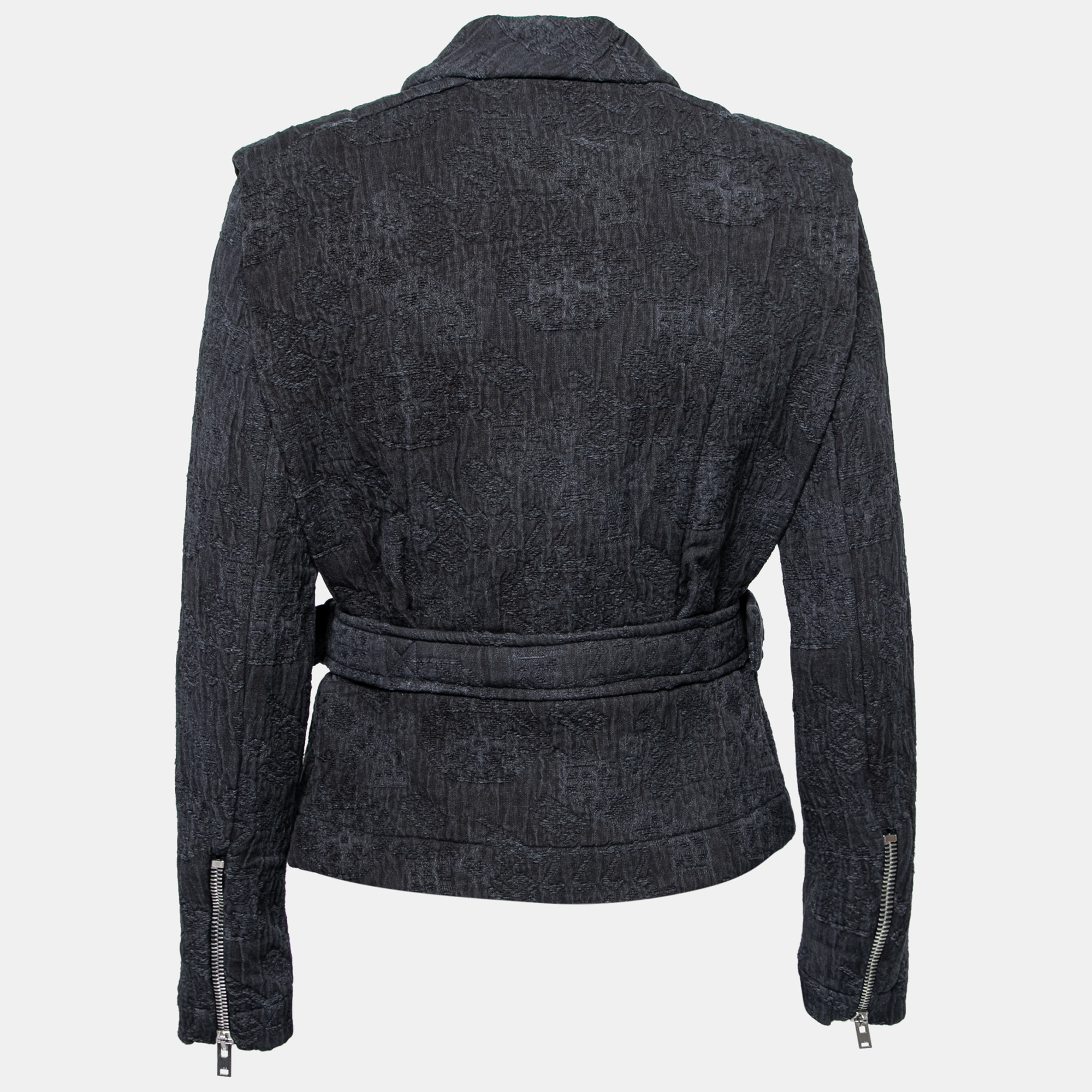 

IRO Navy Blue Cotton Jacquard Oleg Jacket