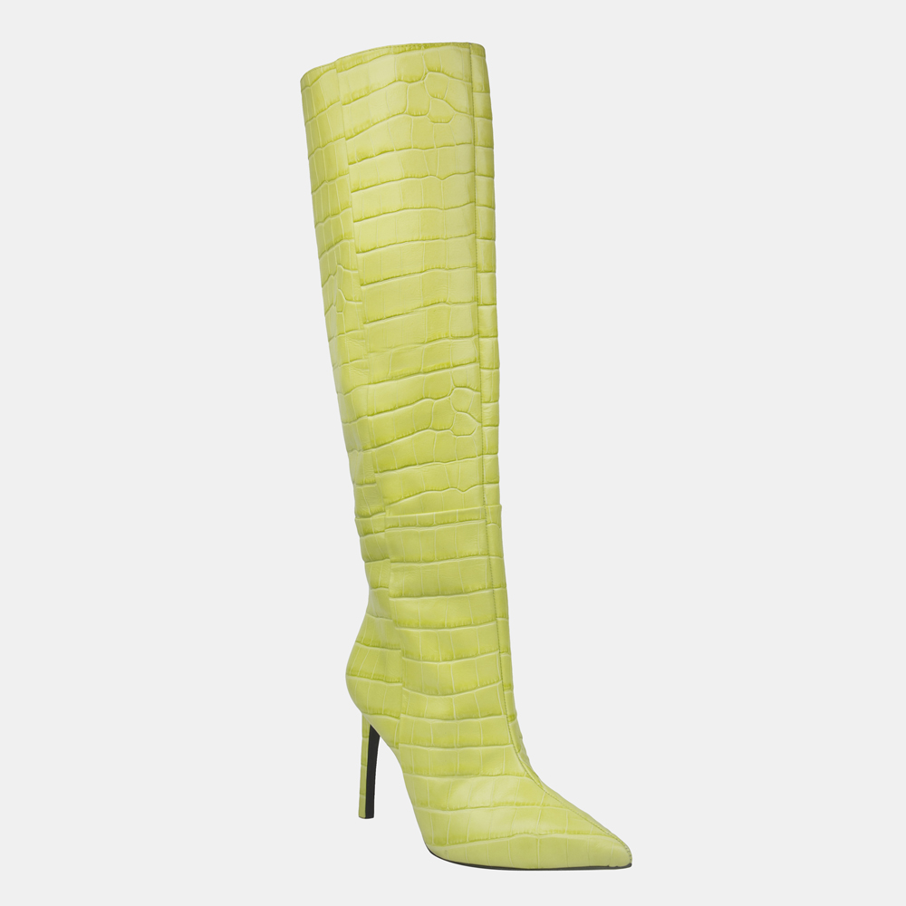 

Black Suede Studio x Caroline Stanbury Chartreuse Croc Embossed Leather Taylor Boots Size, Yellow