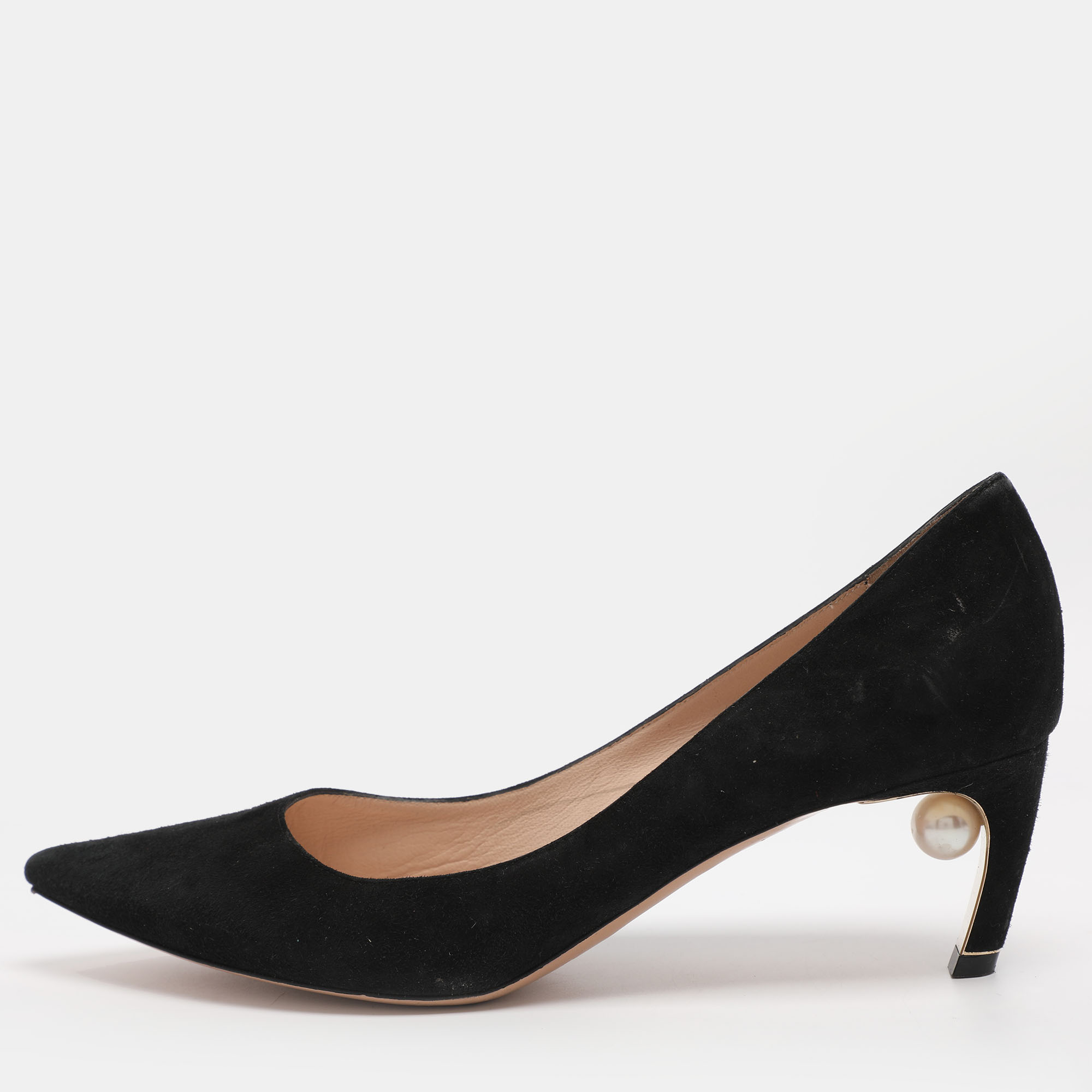 

Nicholas Kirkwood Size 40.5 Black Suede Pumps