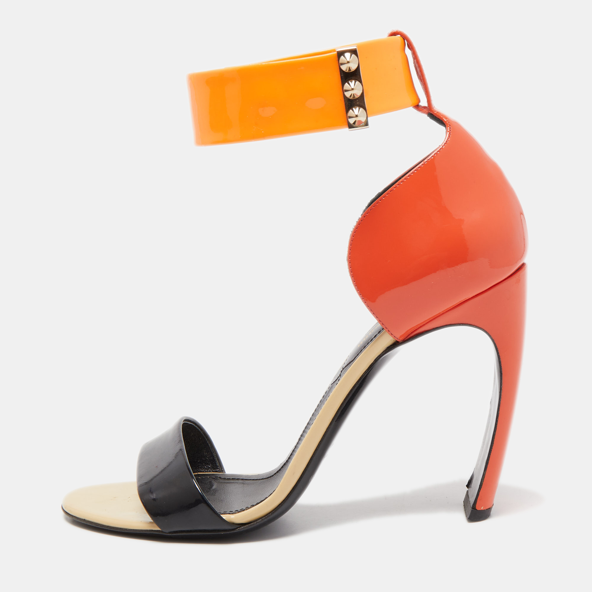 

Nicholas Kirkwood Multicolor Patent Leather Lola Pearl Ankle-Strap Sandals Size