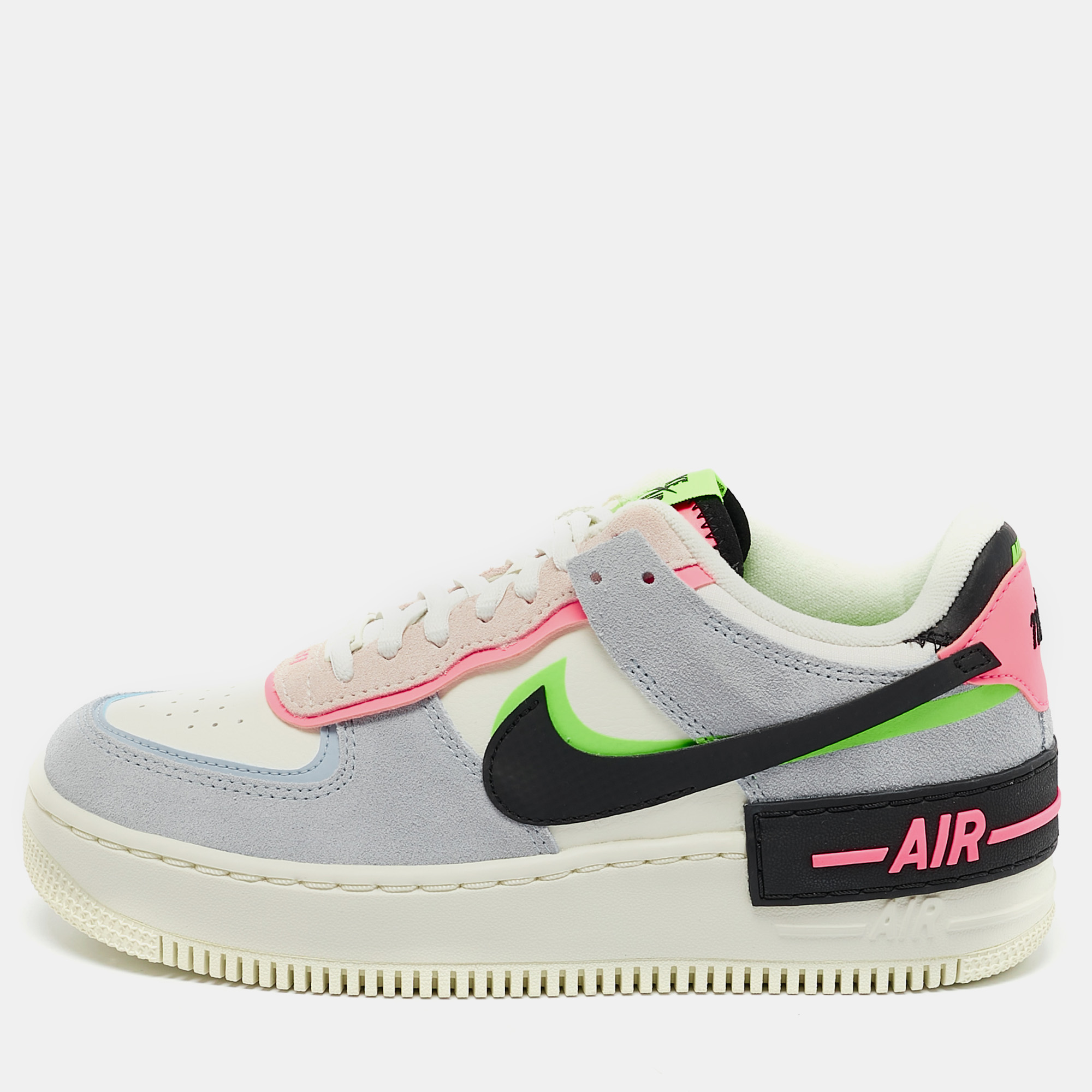 

Nike Multicolor Leather and Suede Air Force 1 Low Shadow Sunset Pulse Sneakers Size 38.5