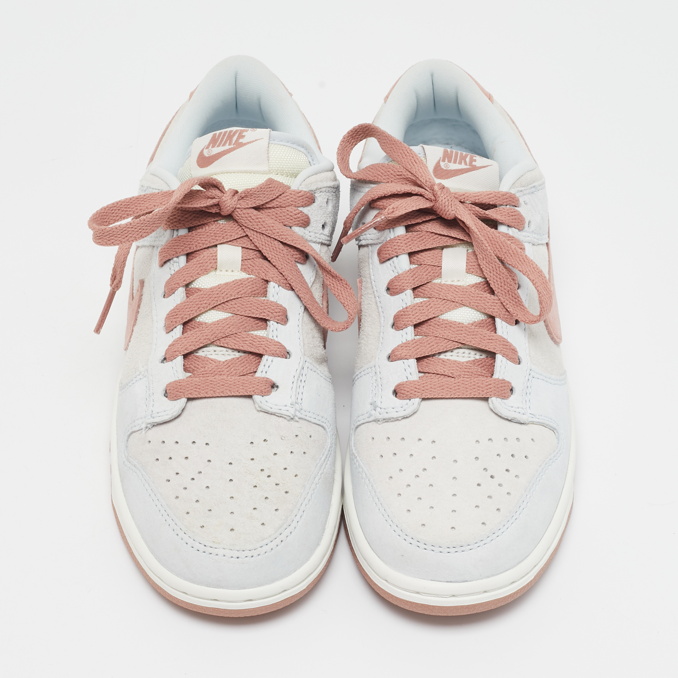 Nike Multicolor Suede Dunk Low Fossil Rose Sneakers Size 38.5 