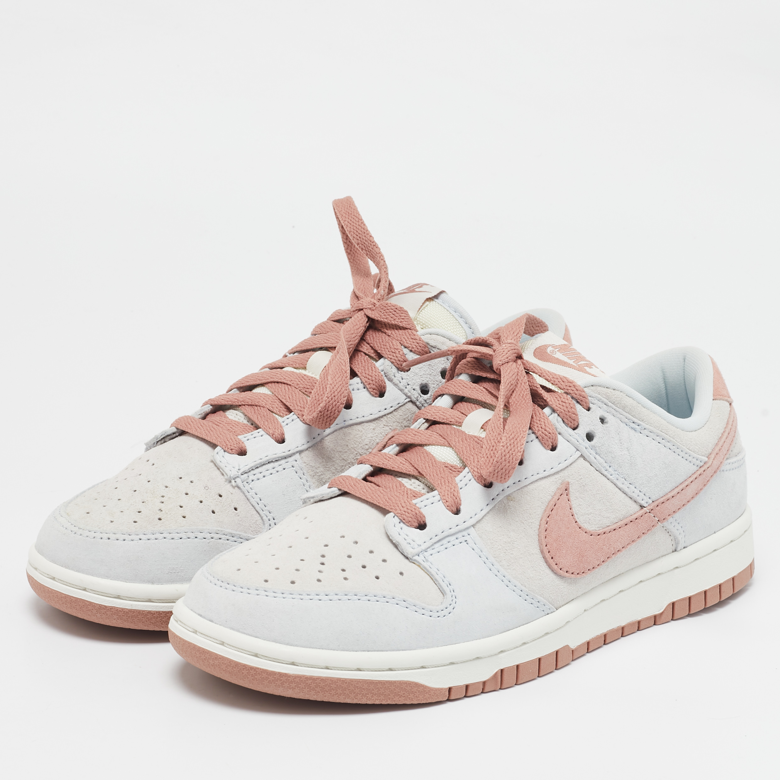 Nike Multicolor Suede Dunk Low Fossil Rose Sneakers Size 38.5 