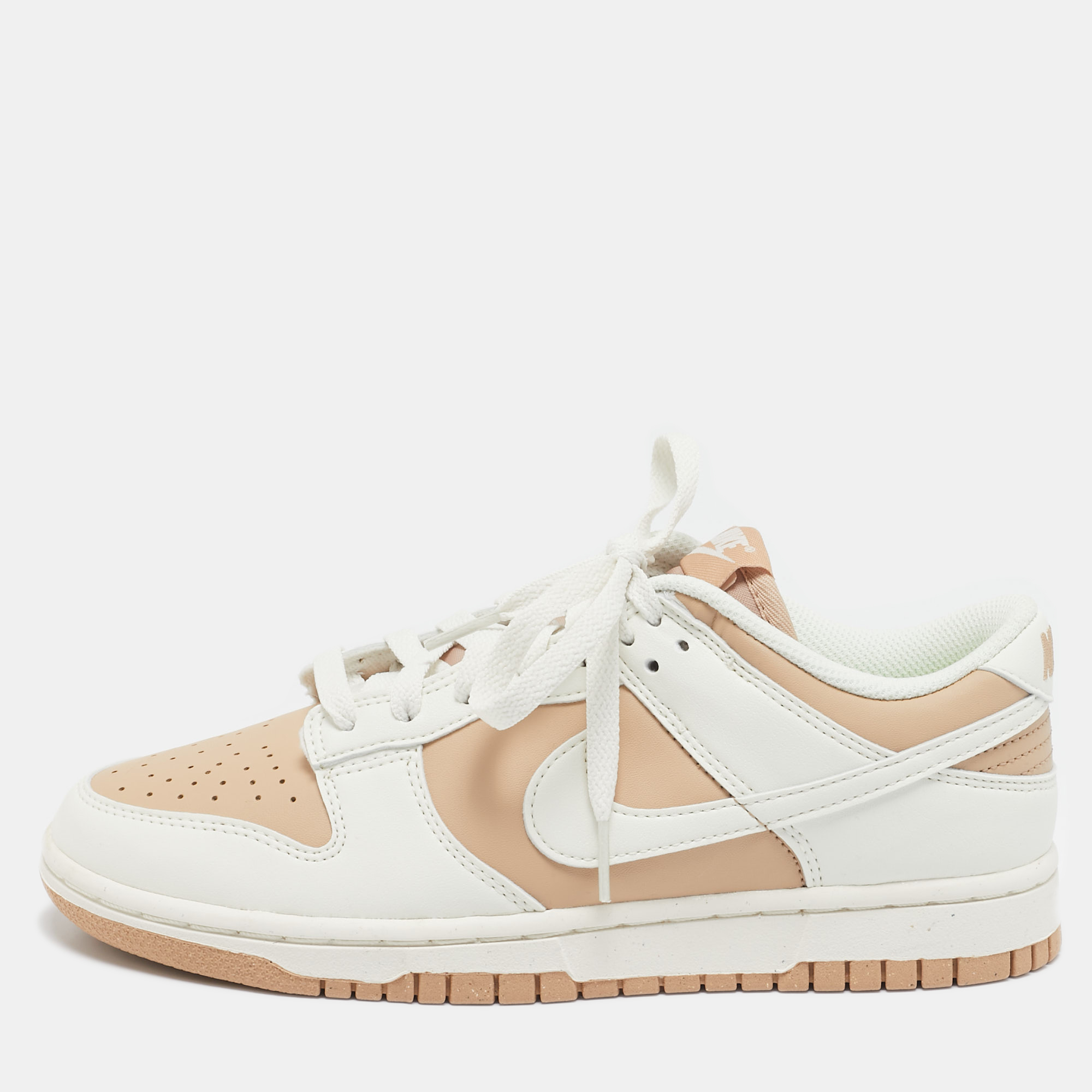 

Nike Beige/White Leather Dunk Low Next Nature Beige Sail Sneakers Size 38.5