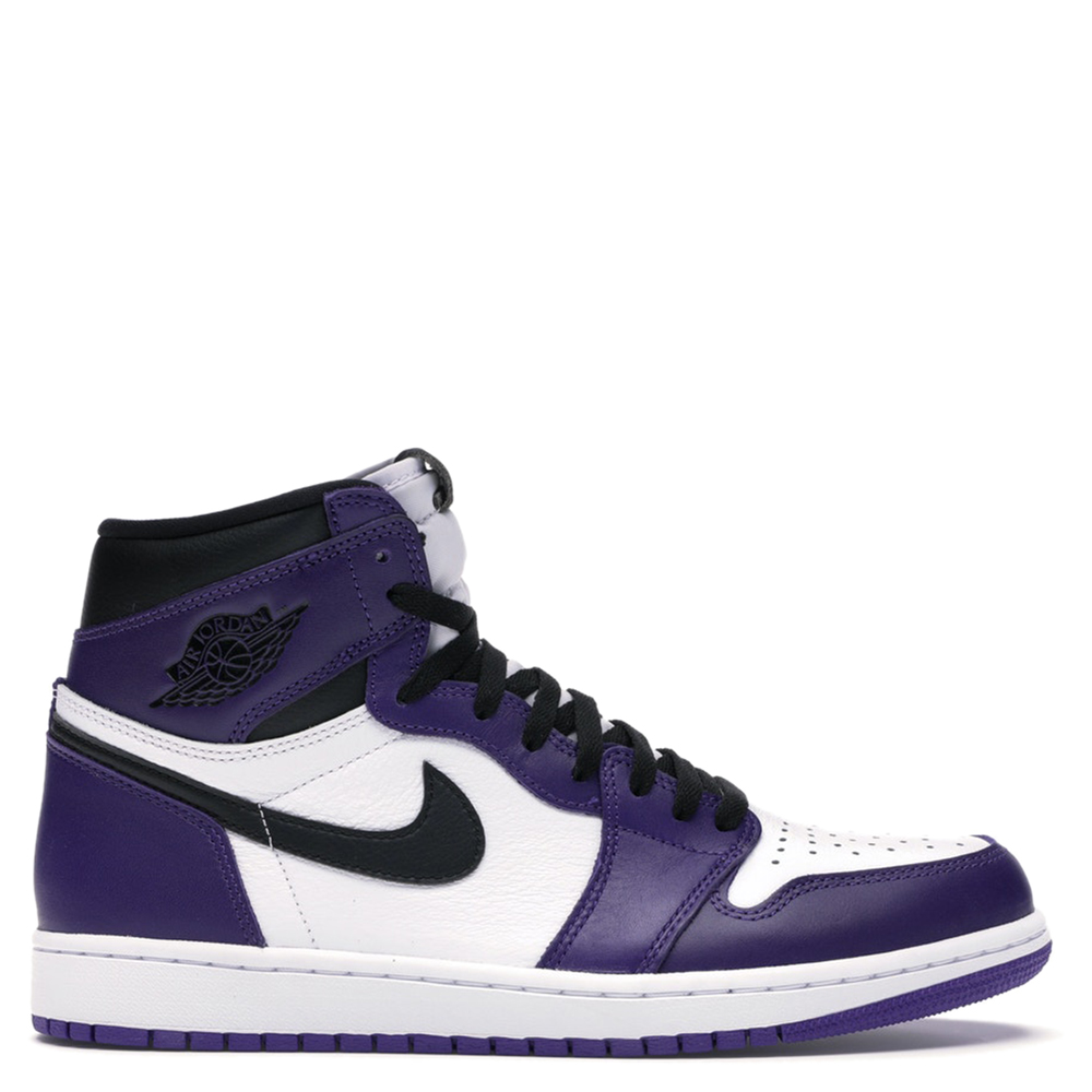 

Nike Jordan 1 Retro High Court Purple White Sneakers Size EU  (US 5Y