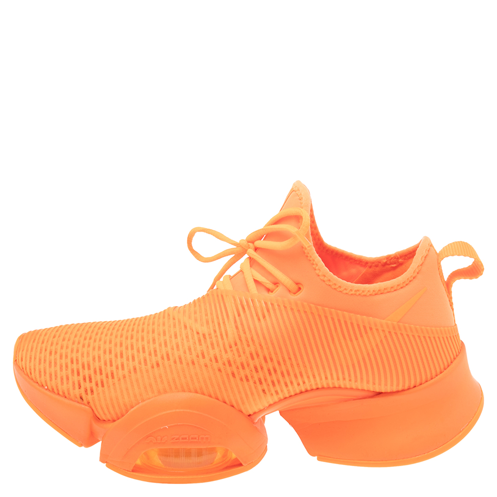 

Nike Air Zoom SuperRep Orange Fabric Lace Up HIIT Class Sneakers Size