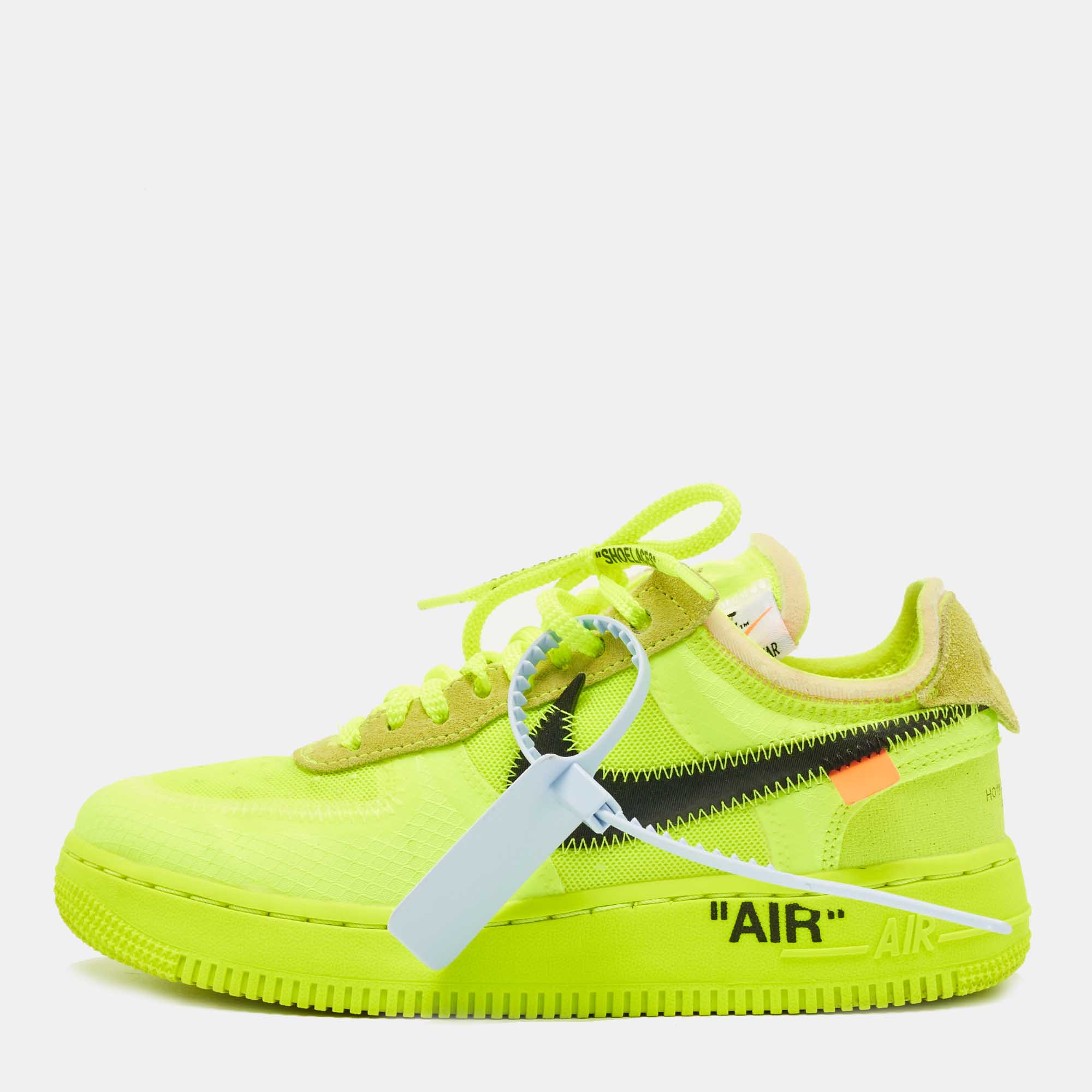 

Nike Air Green Suede and Mesh Force 1 Low Sneakers Size