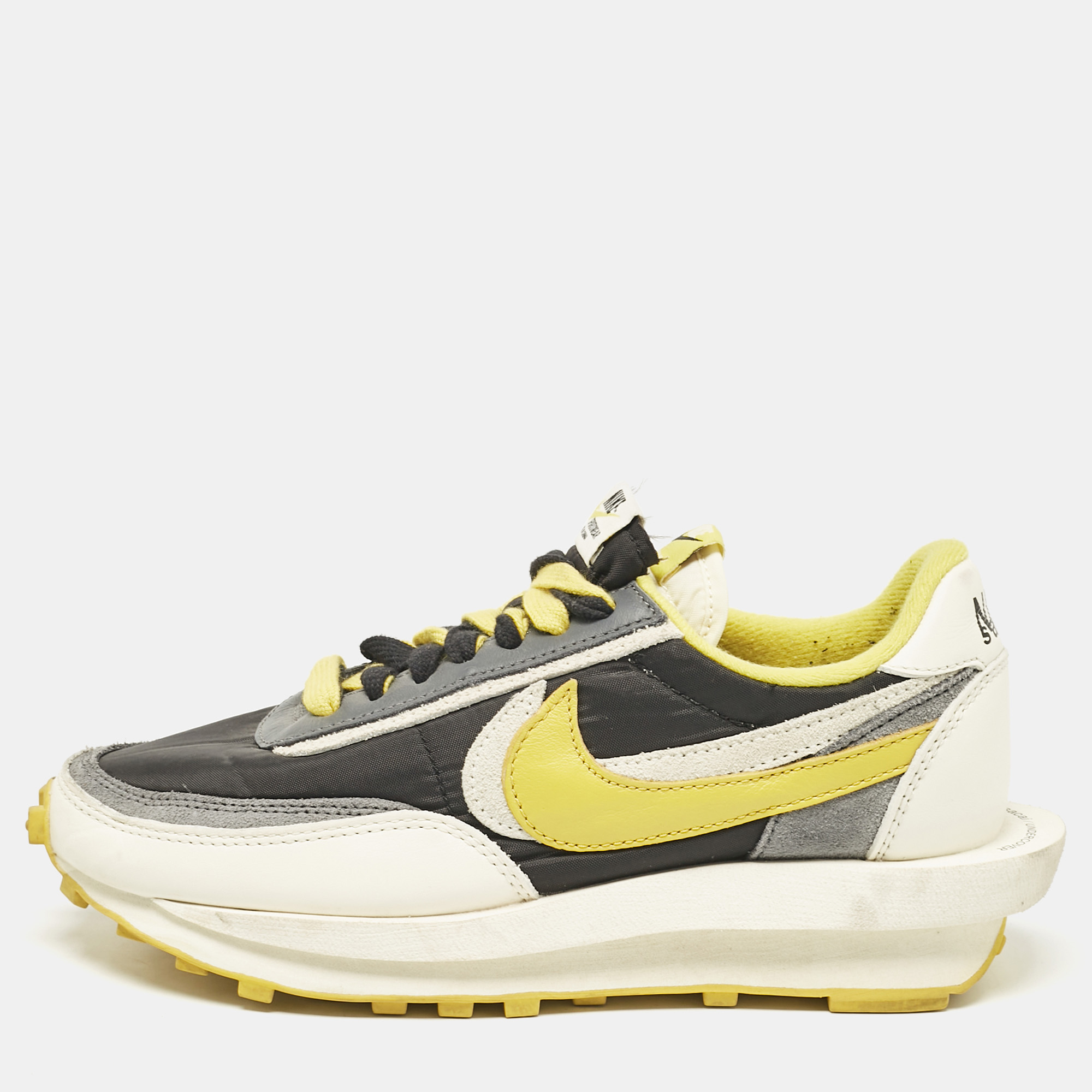 

Nike x Sacai Multicolor Leather and Suede LD Waffle Undercover Black Bright Citron Sneakers Size 38.5