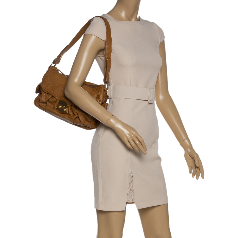 

Nina Ricci Brown Leather Front Pocket Flap Shoulder Bag