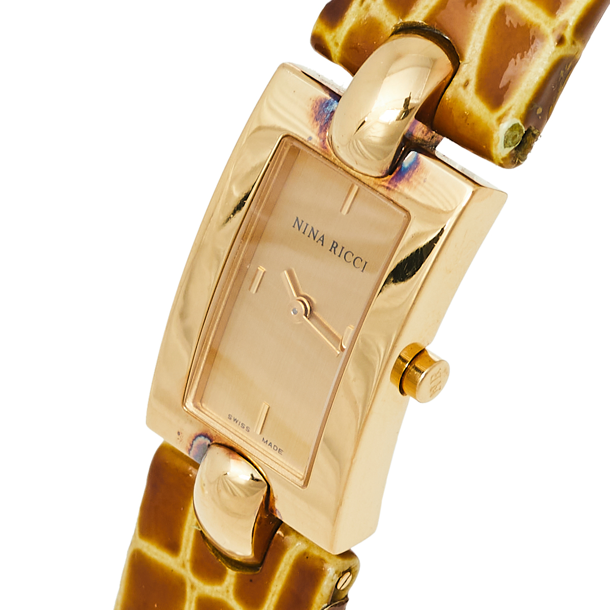 

Nina Ricci Gold Plated Stainless Steel Leather N002428 Women’s Wristwatch