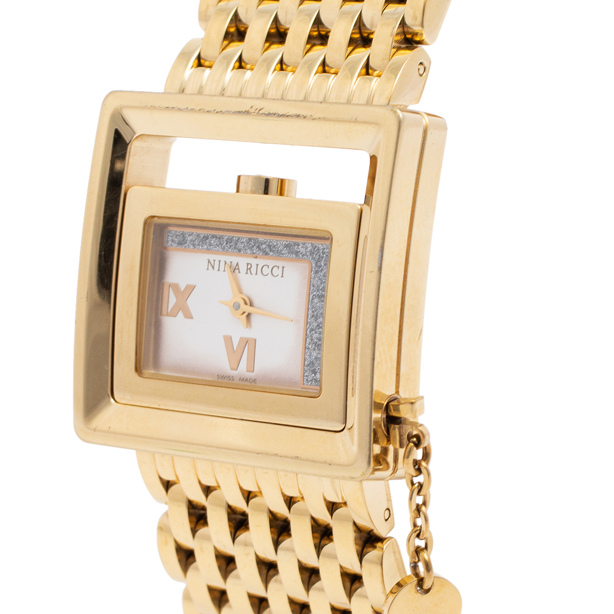 

Nina Ricci Silver Gold Tone Stainless Steel N022.43 Women's Wristwatch