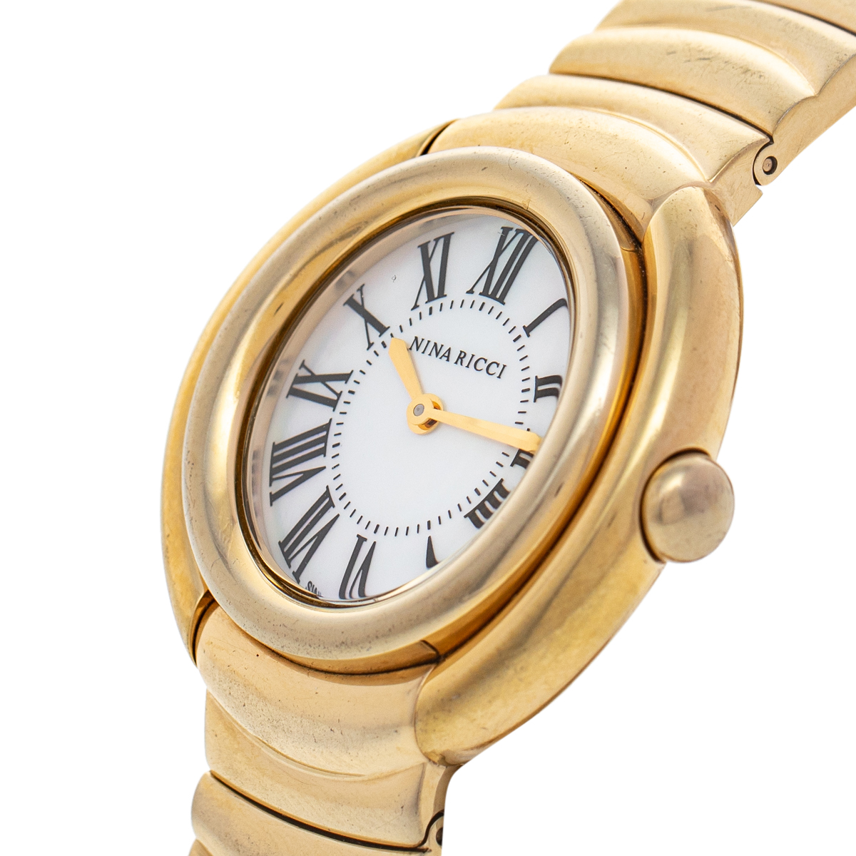 

Nina Ricci Mother Of Pearl Gold Plated Stainless Steel N1080SM Women's Wristwatch