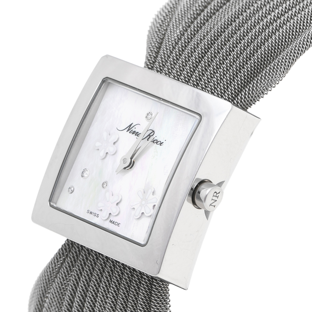 

Nicci Ricci Mother of Pearl Stainless Steel NO19.12 Women's Wristwatch, White