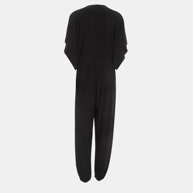 

Norma Kamali Black Jersey Rectangle Log Jumpsuit