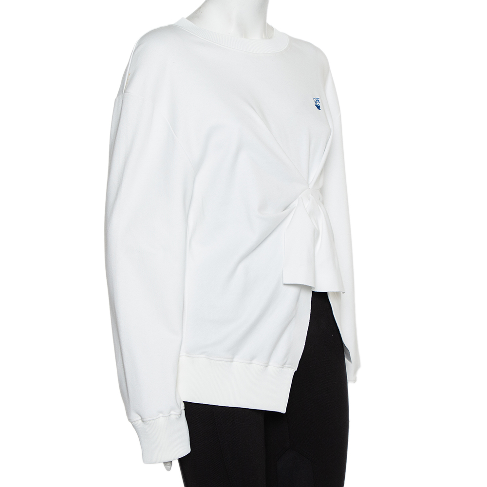 

Off-White White Cotton Knot Detail Sweatshirt