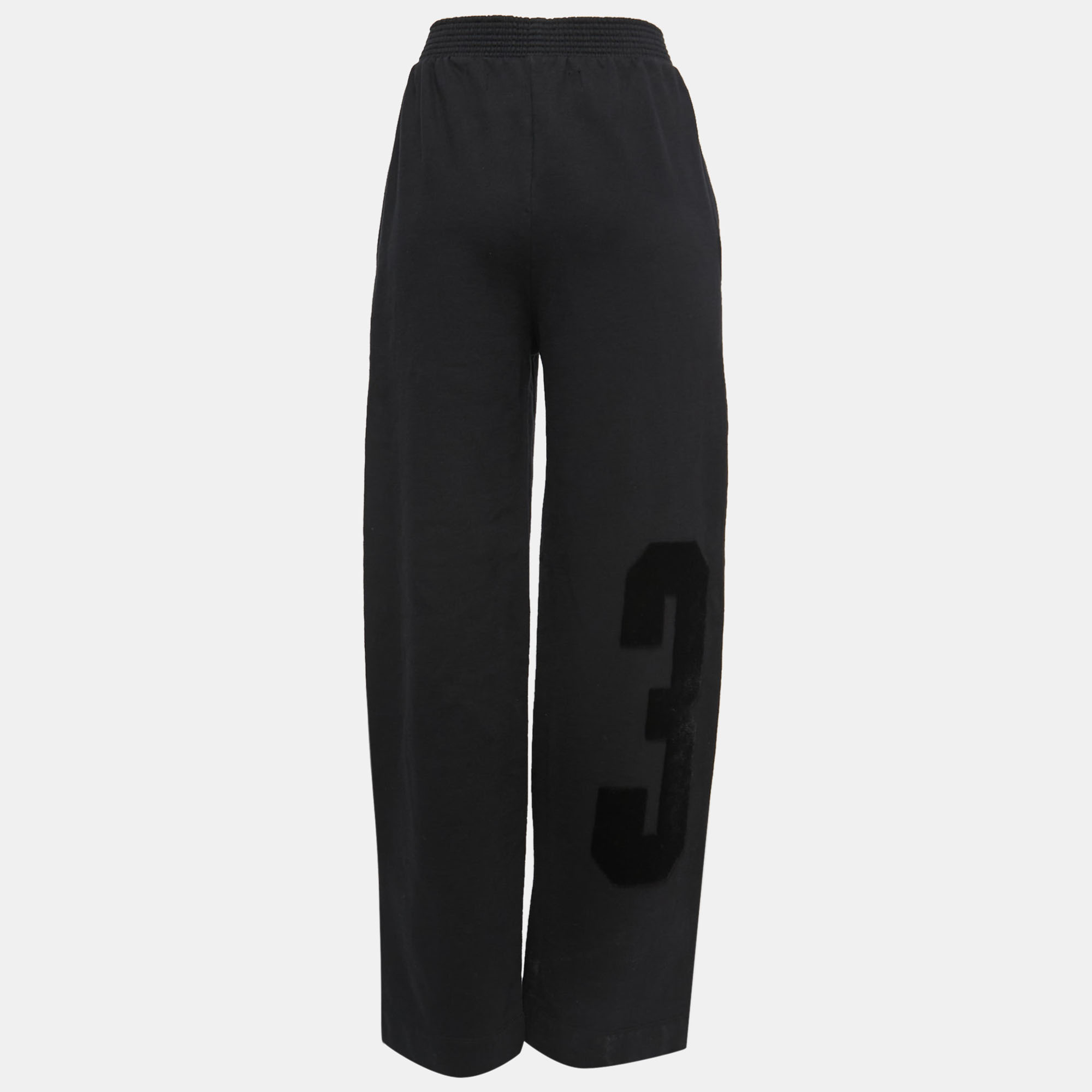 

Off- White Black Cotton Will You Marry Me Printed Track Pants