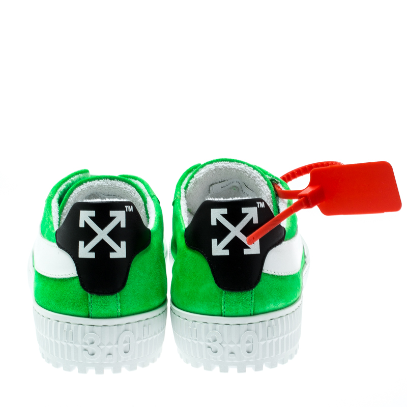 Off-White C/O Virgil Green Suede Arrow Sneakers Size 36 | TLC