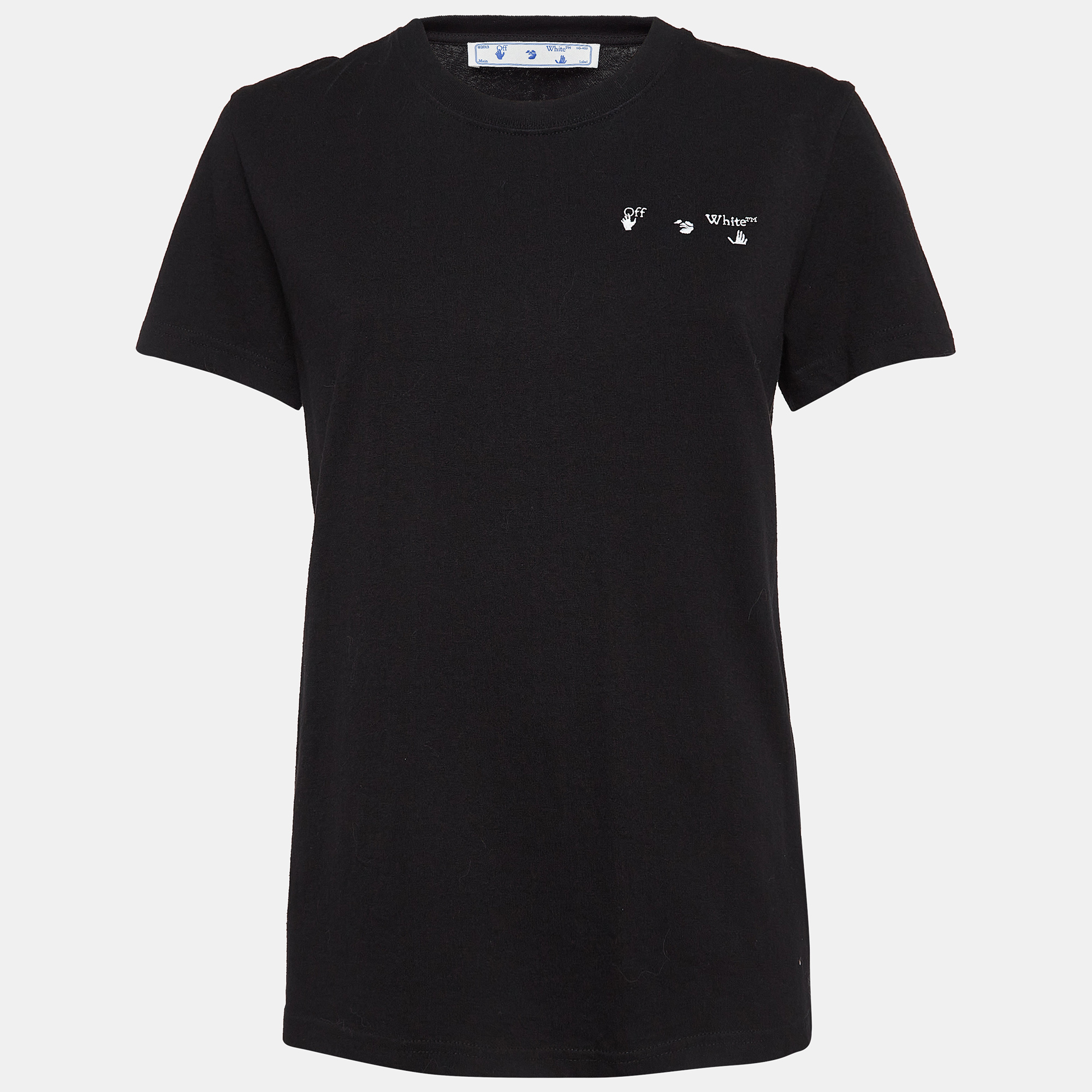 

Off-White Black Liquid Melt Arrow Logo Cotton T-Shirt S