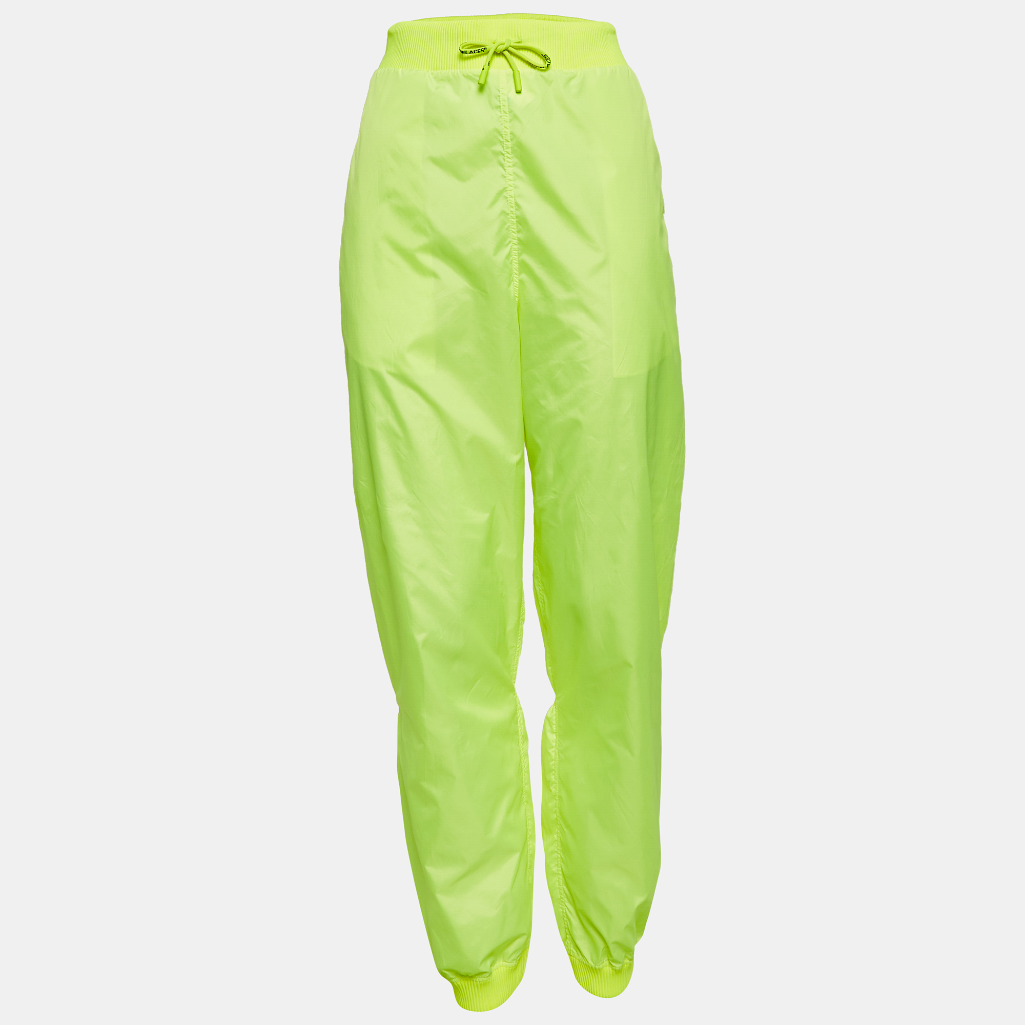 

Off-White Fluorescent Green Synthetic Joggers M